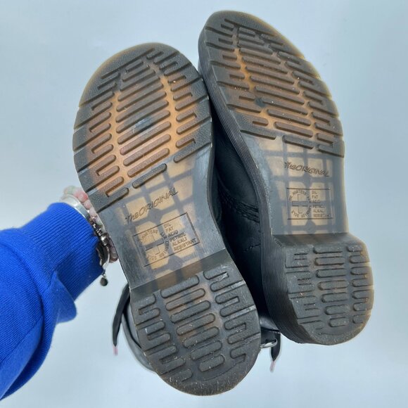 Dr. Martens Triumph Flannel Liner Leather Combat Boots - Picture 8 of 8